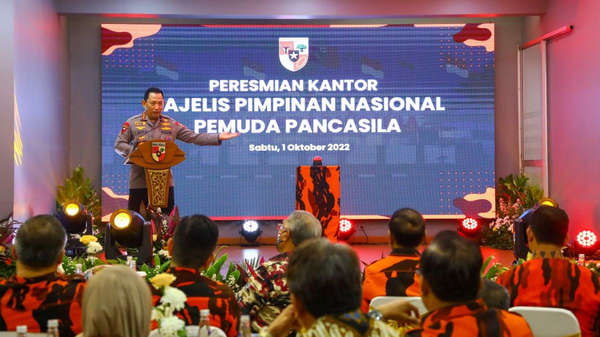 The National Police Chief Attended The Invitation To The Pancasila Youth Ormas, Spokes For Politics And National Ideology