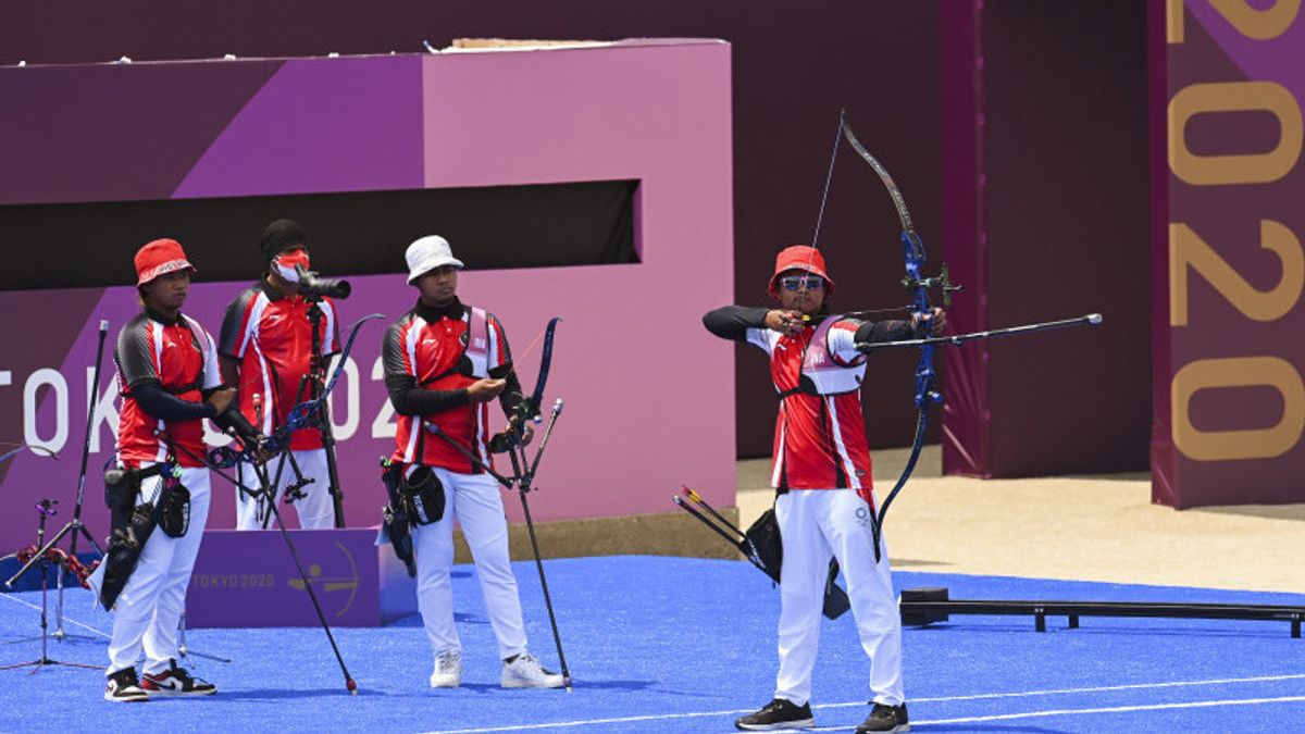 Defeated With 0-6 To Great Britain, Indonesian Men's Archery Team Has Been Eliminated In Tokyo Olympics Elimination Round