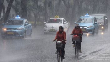 BMKG:今日の午後、ジャカルタの3つの地域は雨が降ると予測されています