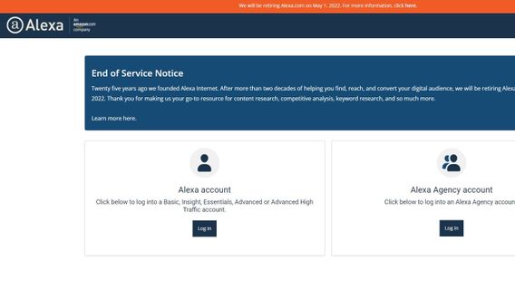 Amazon's Alexa Ranking Site Will Shut Down On May 1, 2022, Web Ranking Is Not Important Anymore