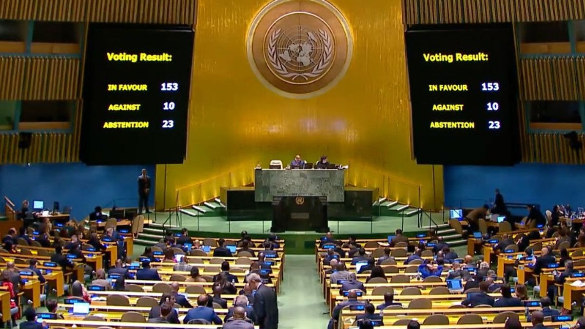 Tok! Sidang Majelis Umum PBB Sepakati Resolusi Gencatan Senjata Segera di Gaza, Ditolak Amerika Serikat dan Israel