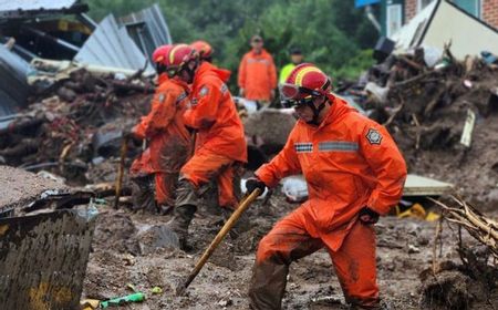 Banjir dan Longsor Tewaskan 32 Warga Gyeongsang Utara, Korsel