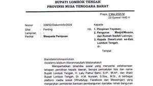 Attendez-vous à la fraude! Le nom du régent-Wabub central de Lombok est attribué à la contribution au bâtiment de mosquées, de Musala et de maisons