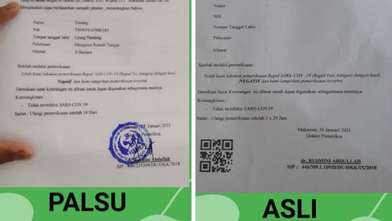 Oknum RS UIT Makassar Pembuat Surat Palsu Tes Antigen Belasan Orang di Bandara Ditangkap