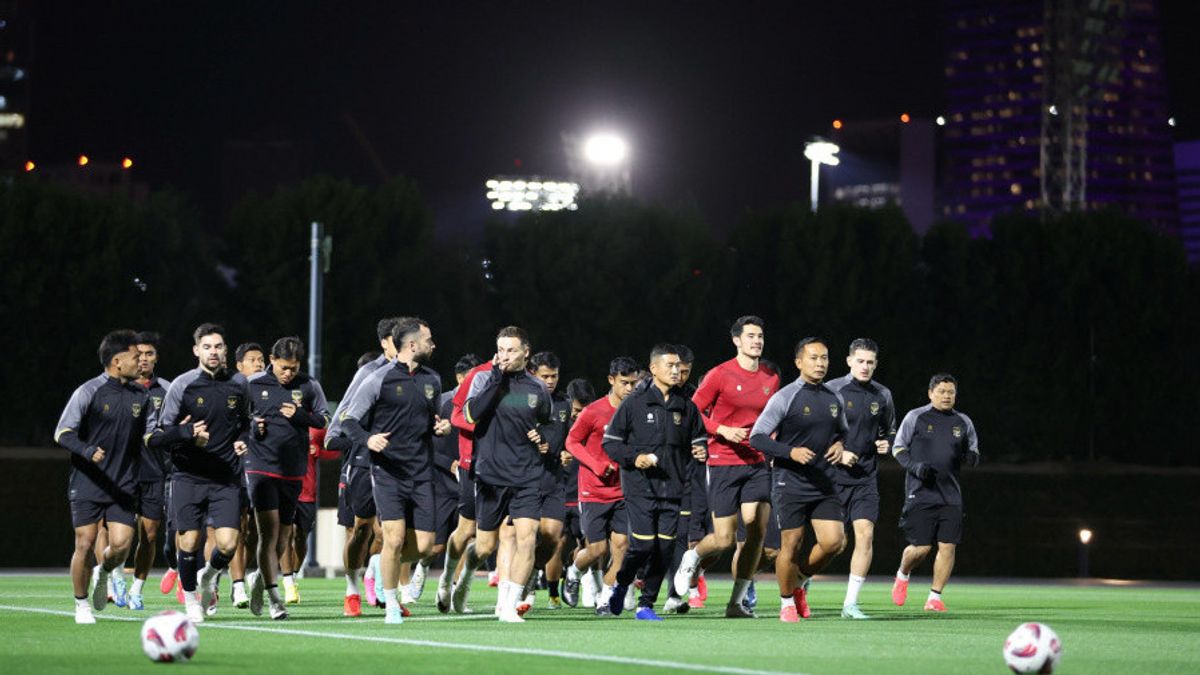 The Indonesian National Team Underwent Initial Exercises In Qatar For Condition Recovery