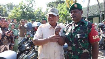 Defense Minister Prabowo Hands Over Babinsa Operational Motorcycle In Sumbawa