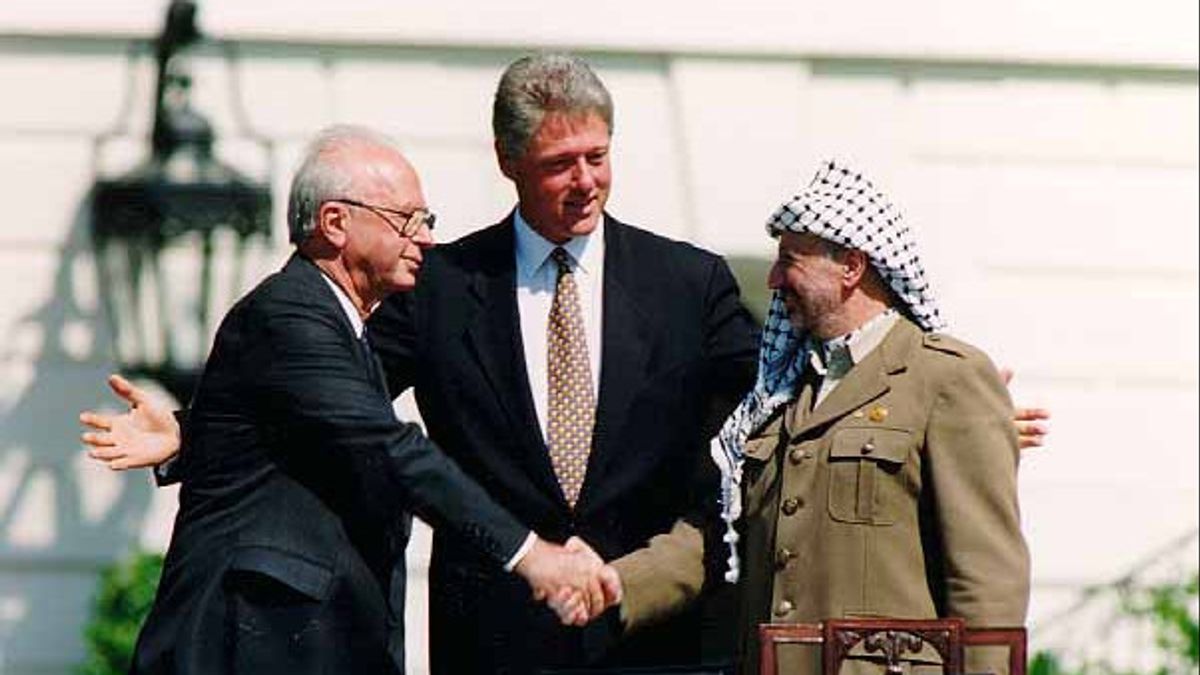 最后，以色列和巴勒斯坦在1993年9月13日通过奥斯陆协定I达成和解
