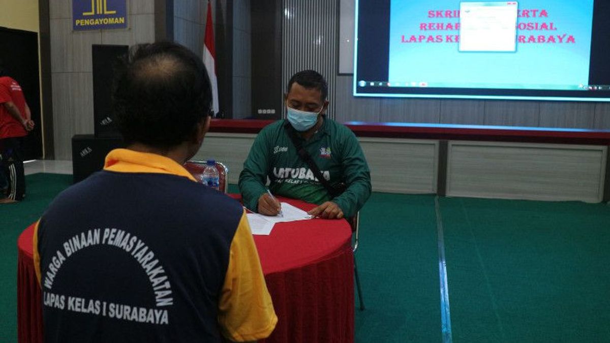 Lapas Surabaya Skrining 191 WBP Pecandu Narkoba Jalani Rehabilitasi Sosial