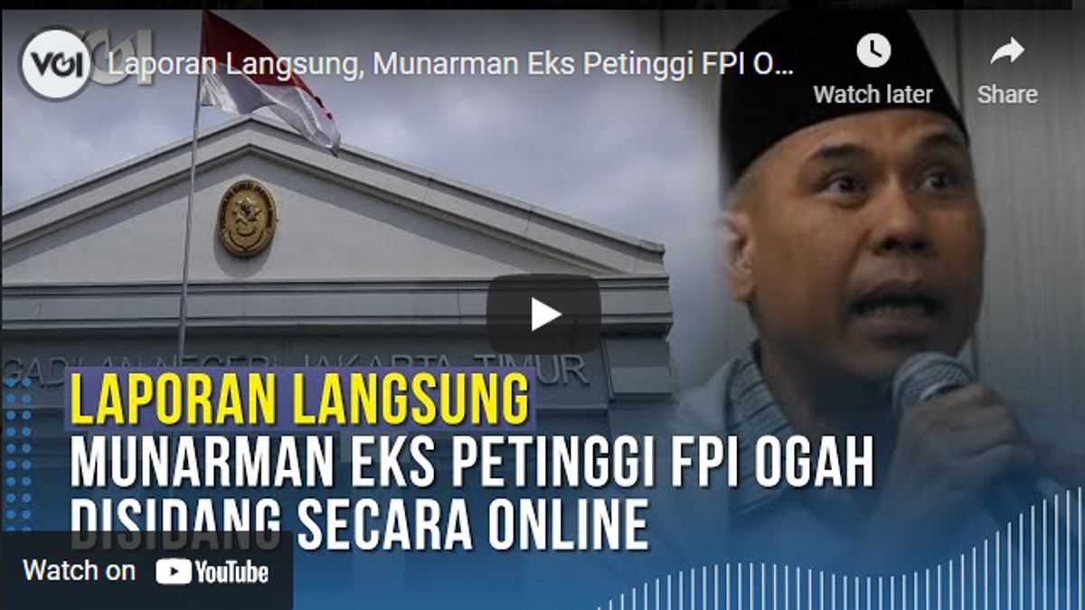 Video: Live Report, Munarman Refuses To Be Tried Online