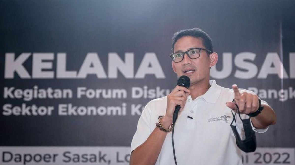 تشجيع الاقتصاديين المبدعين في NTB على دخول النظام البيئي الرقمي ، Menparekraf Sandiaga: تسويق المنتجات يمكن أن يكون أسهل ويشجع نمو 1.1 مليون وظيفة