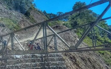 Jembatan Putus Penghubung Manokwari dan Arfak Diperkirakan Rampung Agustus 2023