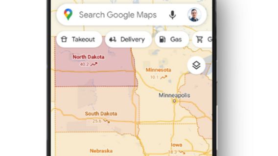 Google Maps Tampilkan Sebaran Wilayah yang Terpapar COVID-19