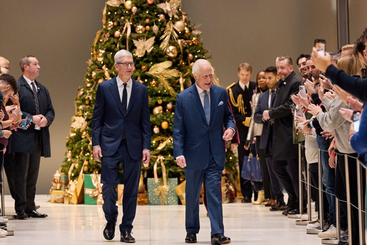 King Charles III Visits Apple Headquarters In England