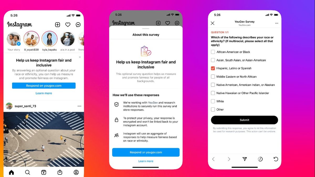 Instagram Buat Survei untuk Pengguna di AS terkait Etnis dan Ras Mereka
