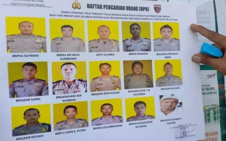 Beredar 15 Wajah Polisi Polrestabes Medan Masuk Daftar Buronan