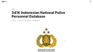 Bjorka Bocorkan 341 Ribu Data Polri Beserta Jabatan, Polisi Salah Tangkap? 