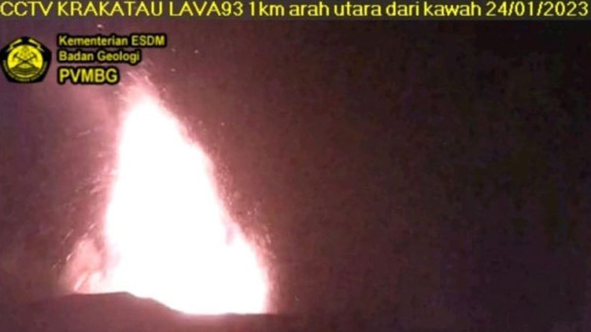 Mount Anak Krakatau Erupsi Again Today, Lontaran Lava It Was Observed That It Could Be As High As 350 Meters