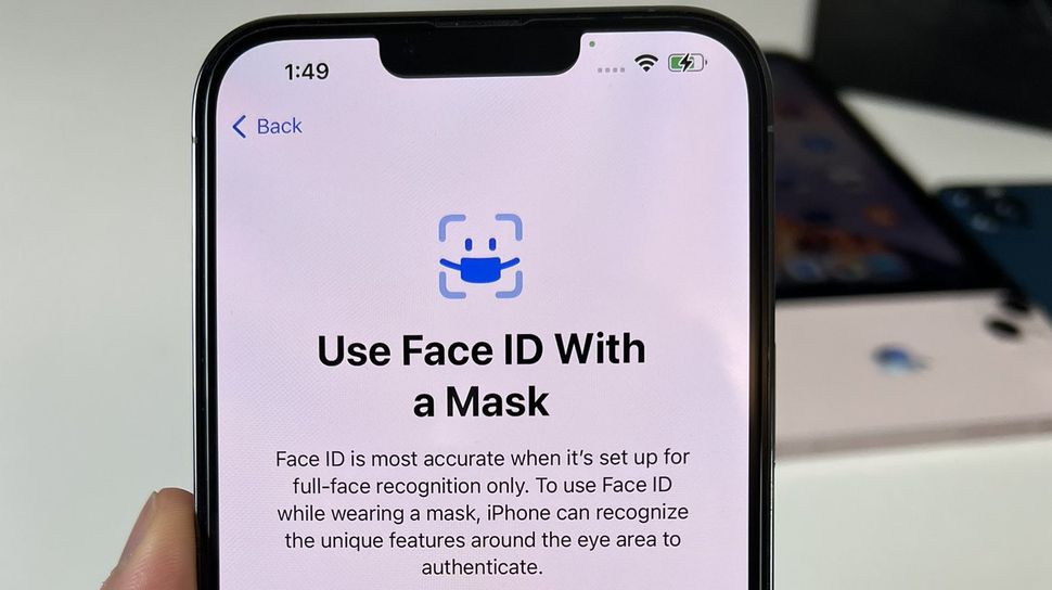 face id dengan masker iphone 11