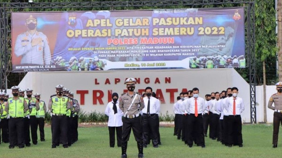 Gelar Operasi Patuh Semeru, Polres Madiun Fokus pada Disiplin Prokes dan PMK