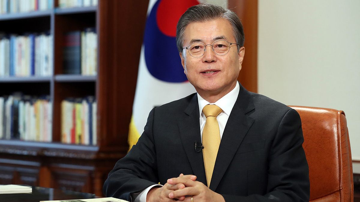 The President Of South Korea Receives The AstraZeneca COVID-19 Vaccine