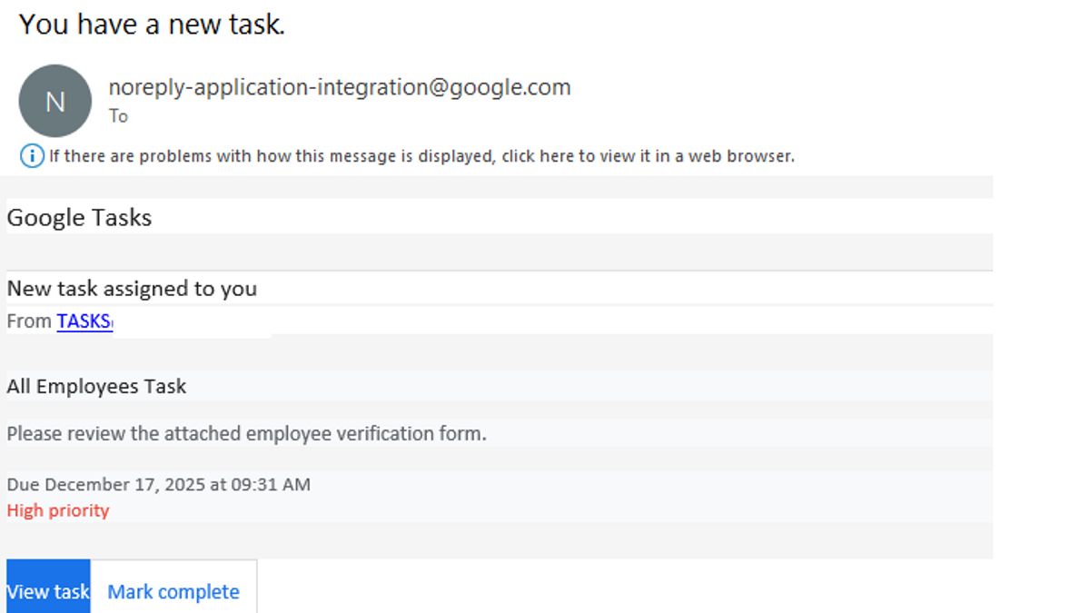 Kaspersky Reveals a New Phishing Scheme that Uses Google Tasks Notifications