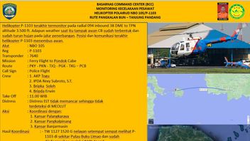 寻找NBO 105 P-1103直升机机组仍在进行中，搜救队中心4个坐标点