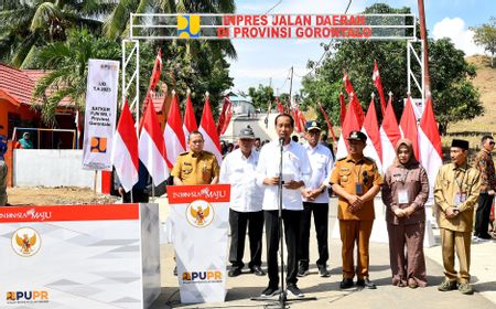 Jokowi Resmikan 5 Ruas Jalan Inpres di Gorontalo Senilai Rp161 Miliar