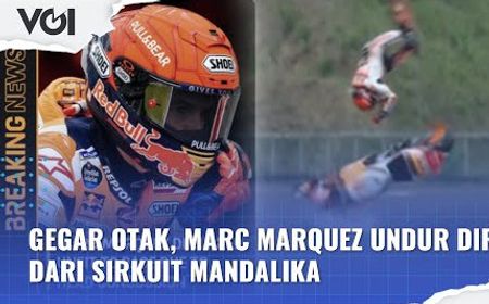 VIDEO: Gegar Otak, Marc Marquez Undur Diri dari MotoGP Mandalika 2022