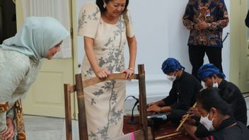 ベドウィン織りに対するフィリピン大統領の妻の反応:それはとても美しいです