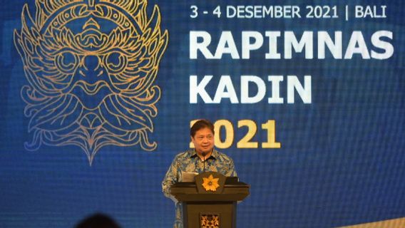 Rapimnas Kadin Indonesia 2021: وزير التنسيق إيرلانجا يشجع رواد الأعمال على الاستفادة من زخم رئاسة مجموعة العشرين لرائد الاستثمار المتزايد