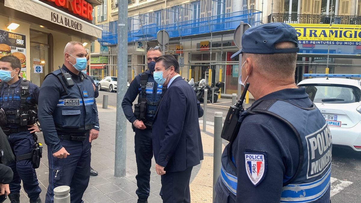 Action Of The Stabbing At The Notre-Dame Basilica Church, France