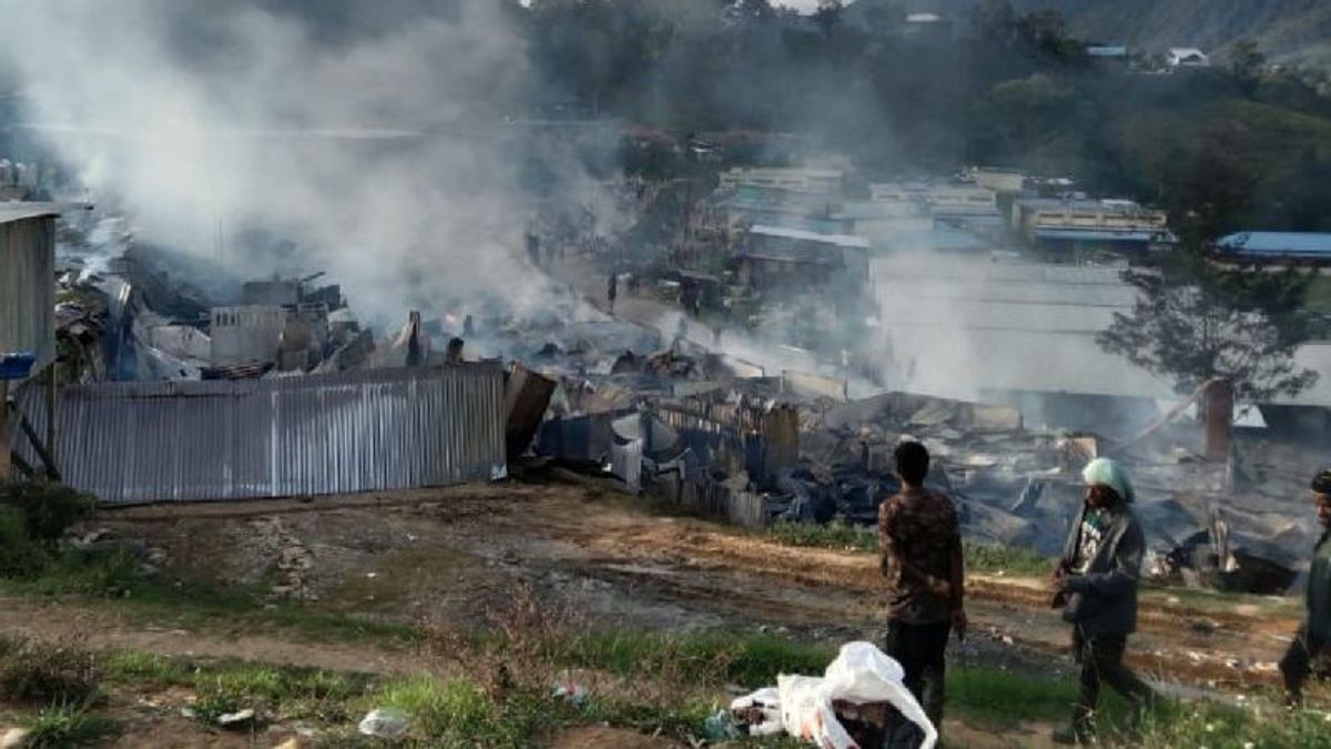 Lanny Jaya Market Fire In Papua Hanguskan Mountains 40 Kiosks, Police Make Sure It's Not Deliberate