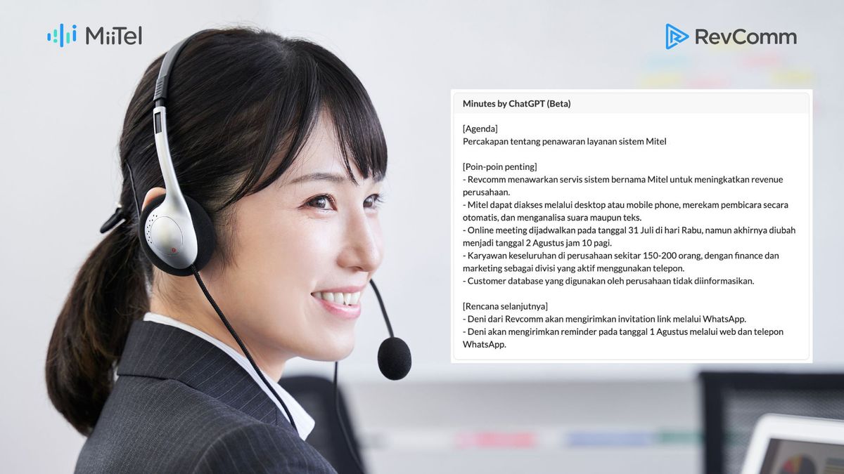 Cool, MiitTel's New Feature Is Able To Summarize Phone Conversations Automatically With ChatGPT