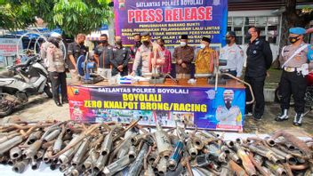 6 Months Raid, Boyolali Police Seize And Destroy 300 Brong Exhausts