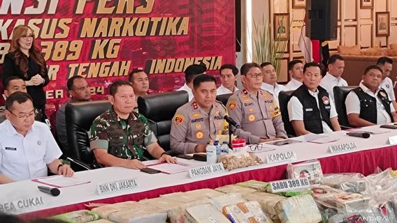 Polda Metro Thwarts Circulation Of 389 Kilograms Of 'Afgan Sabur' Methamphetamine