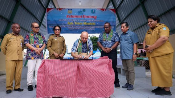 L’inauguration du marché populaire de Biak Papouasie, Teten espère augmenter les revenus