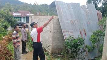 Residents' Houses Damaged By Strong Winds In Solok, West Sumatra