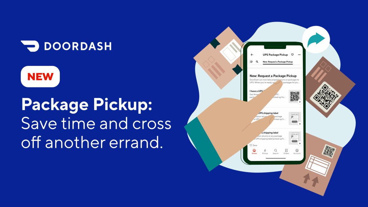 DoorDashの新しいサービスであるパッケージピックアップにより、商品の発送が簡単になります