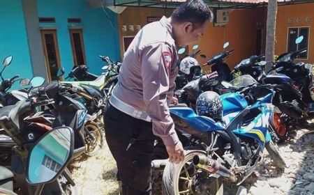 Polres Garut Sisir Sekolah Tertibkan Motor Knalpot Brong