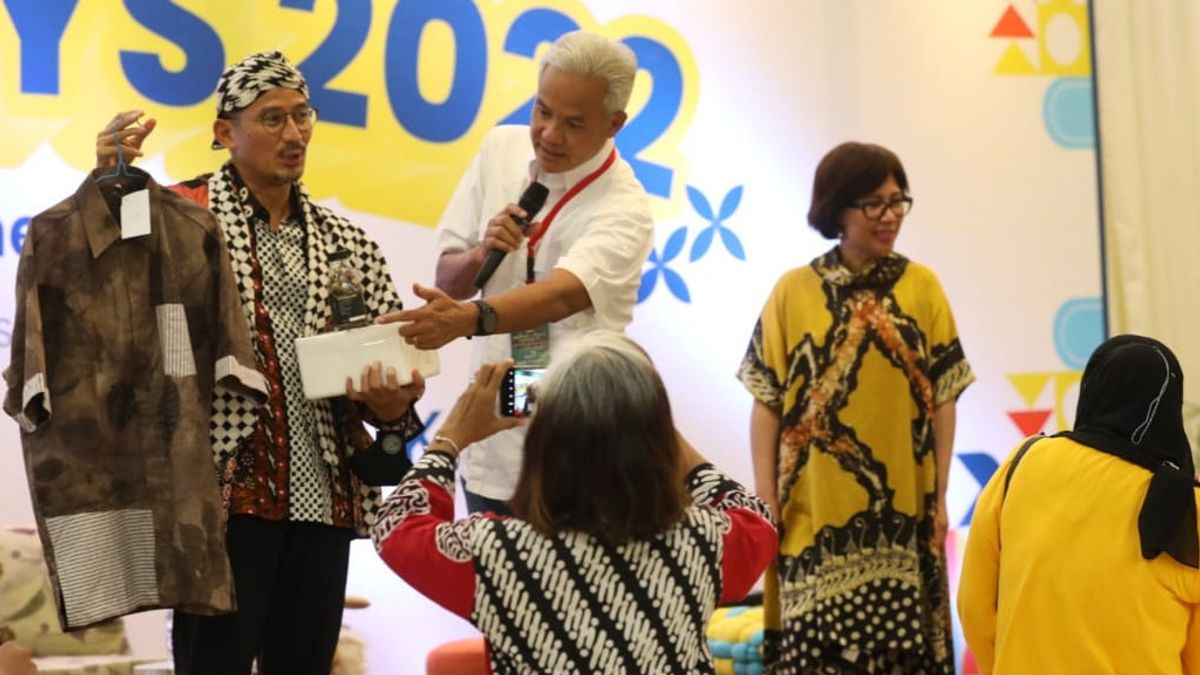  Ganjar Bagi-bagi Strategi Majukan UMKM Jawa Tengah di Depan Menteri Sandiaga Uno