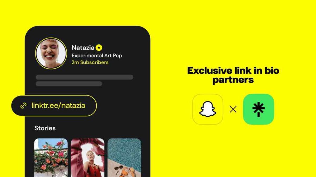 Jalin Kerja Sama, Pengguna Snapchat Kini Bisa Menambahkan Tautan Linktree ke Profilnya