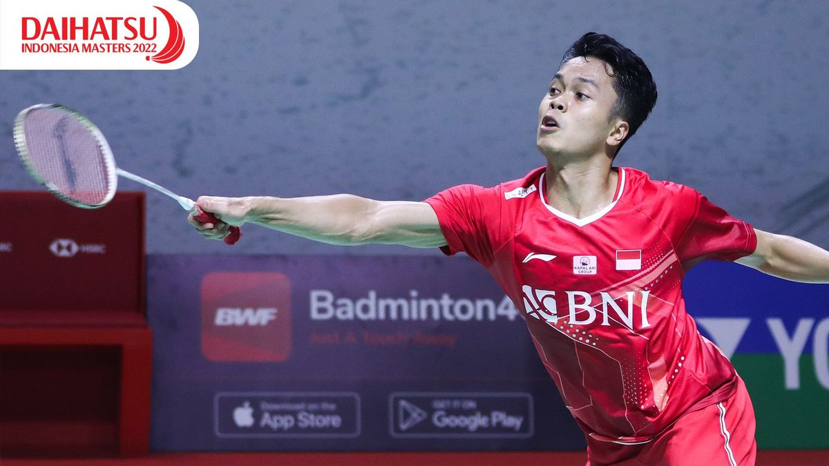 Indonesia Masters 2022: Permalukan Wakil Malaysia, Anthony Ginting Genggam Tiket Semifinal