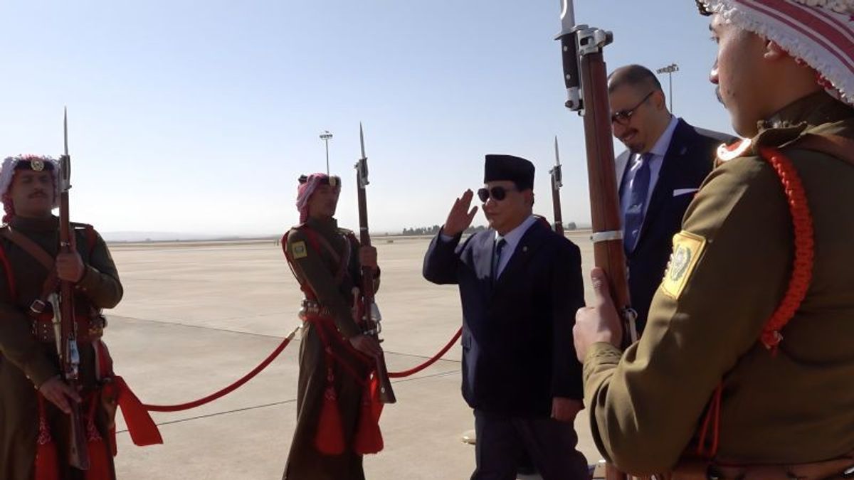 Prabowo Subianto抵达阿姆曼,印度尼西亚共和国副代表参加加沙应急响应峰会