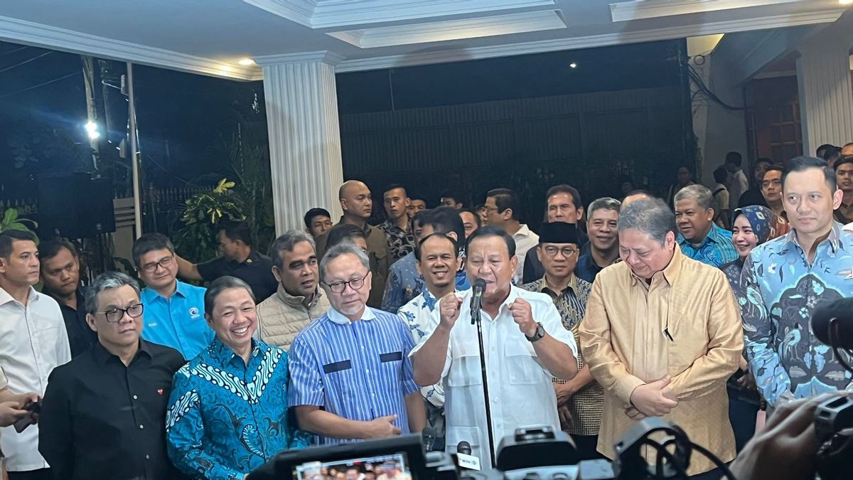 Prabowo Subianto称Gibran 'Jokowi' Rakabuming Bulat和Consensus 8 Parpol的选举决定