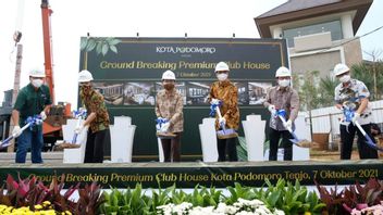 Agung Podomoro Appartenant Au Conglomérat Trihatma Haliman A Commencé La Construction Du Club House à Podomoro Tenjo City Bogor West Java
