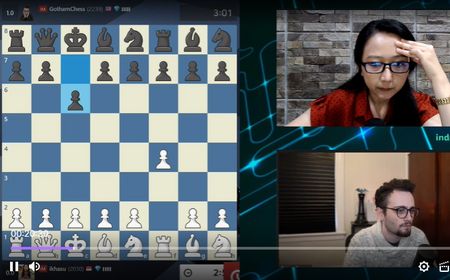 Twitch, Platform Streaming Tempat GM Irene Sukandar vs GothamChess Duel Catur Online