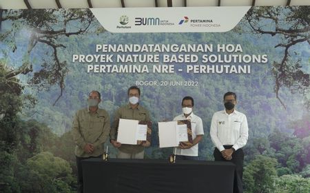 Pertamina NRE dan Perhutani Teken HoA Kerja Sama Pengembangan Proyek NBS