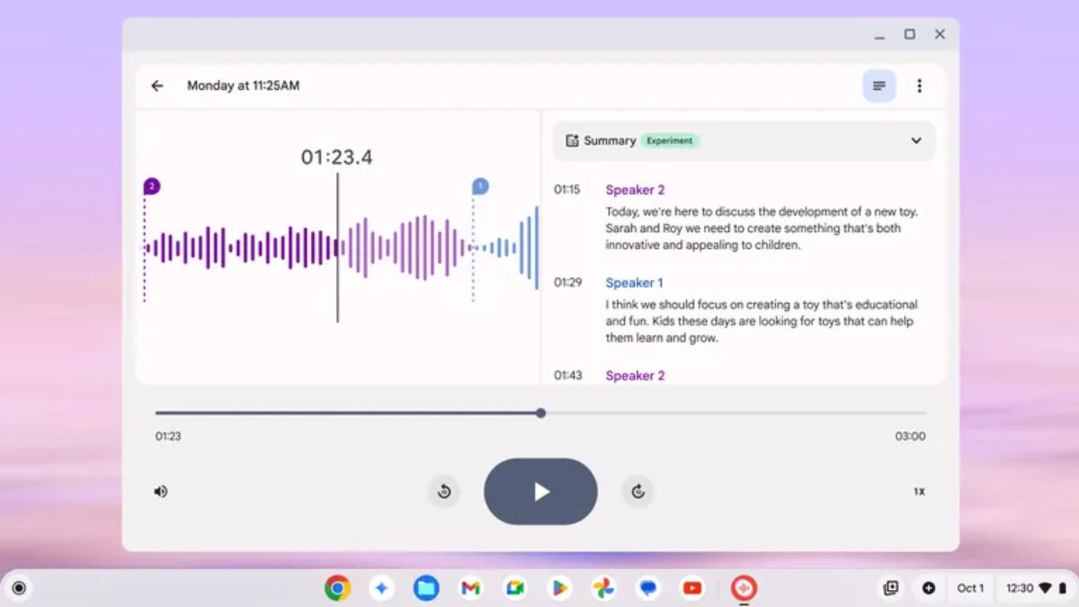 ستصدر Google تطبيق تسجيل على Chromebook Plus