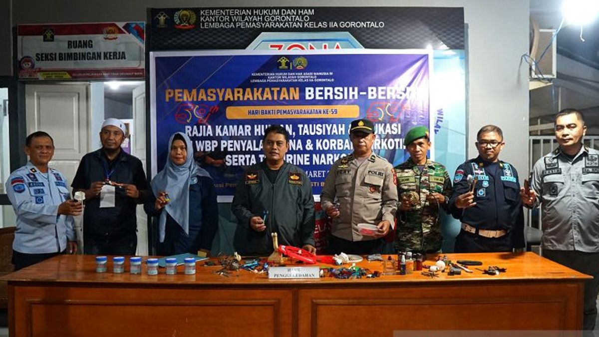 Geledah Blok Hunian Lapas Gorontalo, Tim Gabungan Temukan Ini