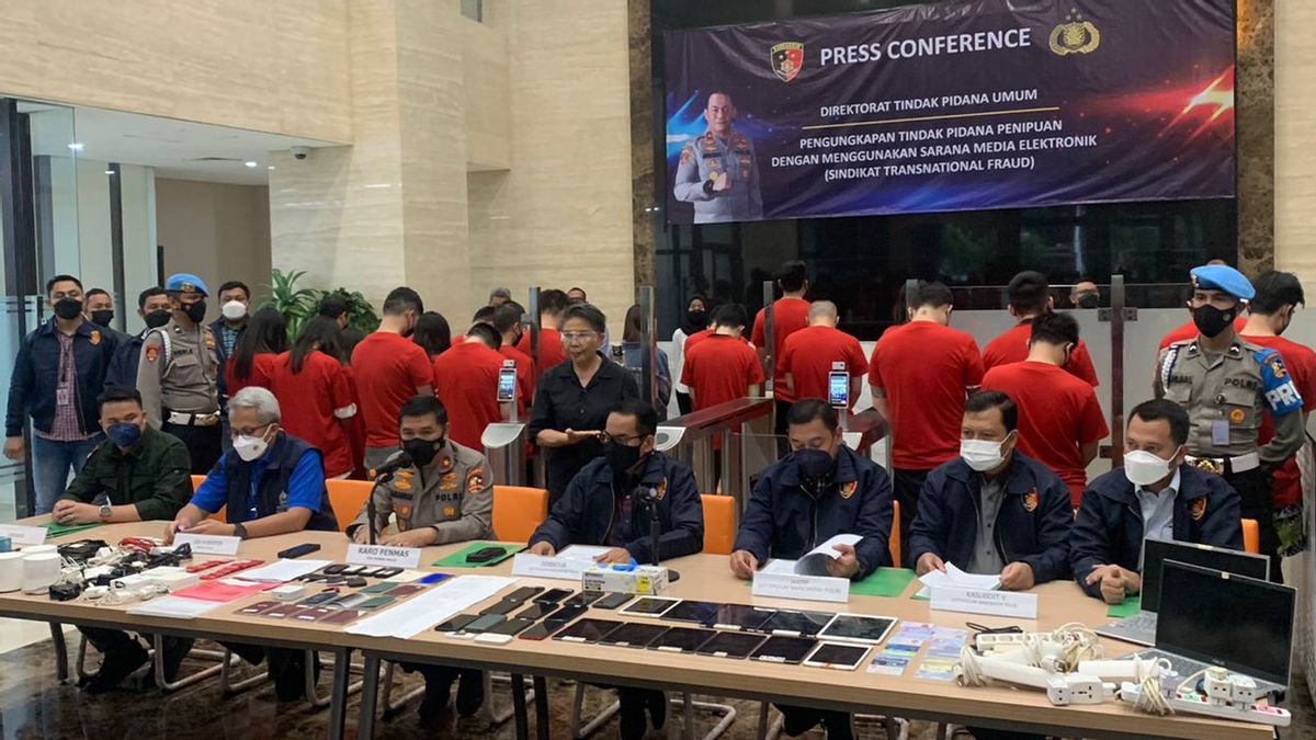 Bareskrim Dismantles Cross-border Fraud Syndicate, 22 Suspects Are Chinese Citizens